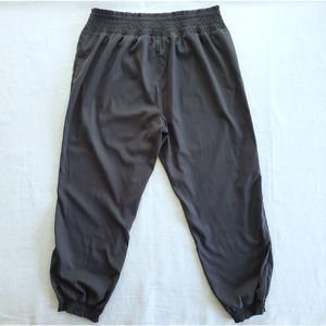 Aerie Lightweight Jogger Pants Women's L Gray Stretch Waist Casual Summer Boho